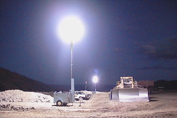 Lunar Light Tower in Mining application