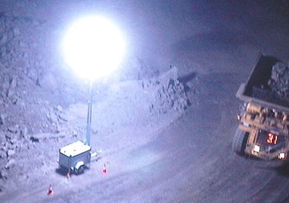 Lunar Light Towers for Mines