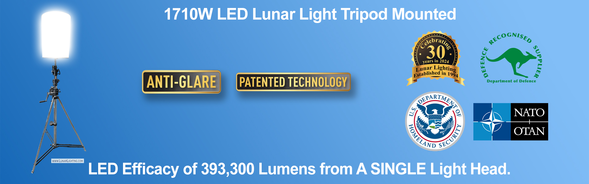 1710W Led Lunar Light-Tripod Mounted - 1920 x 600